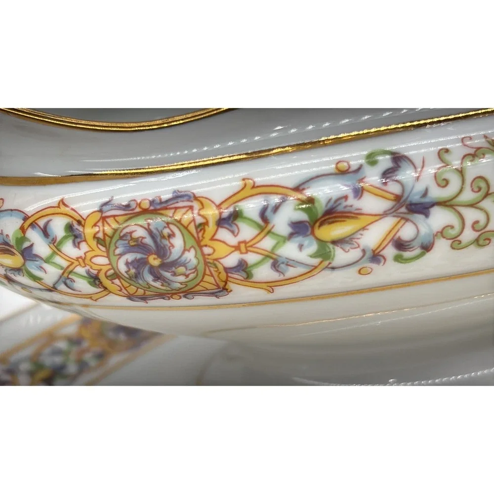 Wm. Guerin & Co Limoges Sauce/Gravy Boat‎ Attached Under Plate